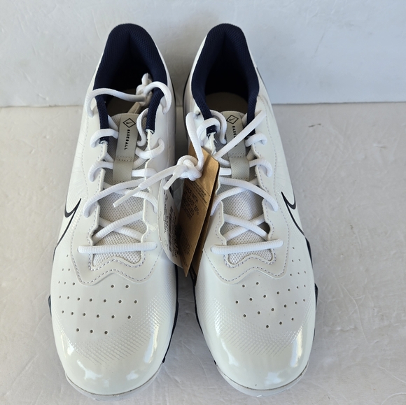 Nike Baseball Cleats Alpha Huarache Varsity 4 White Blue DJ6516-103 Mens Sz 11.5